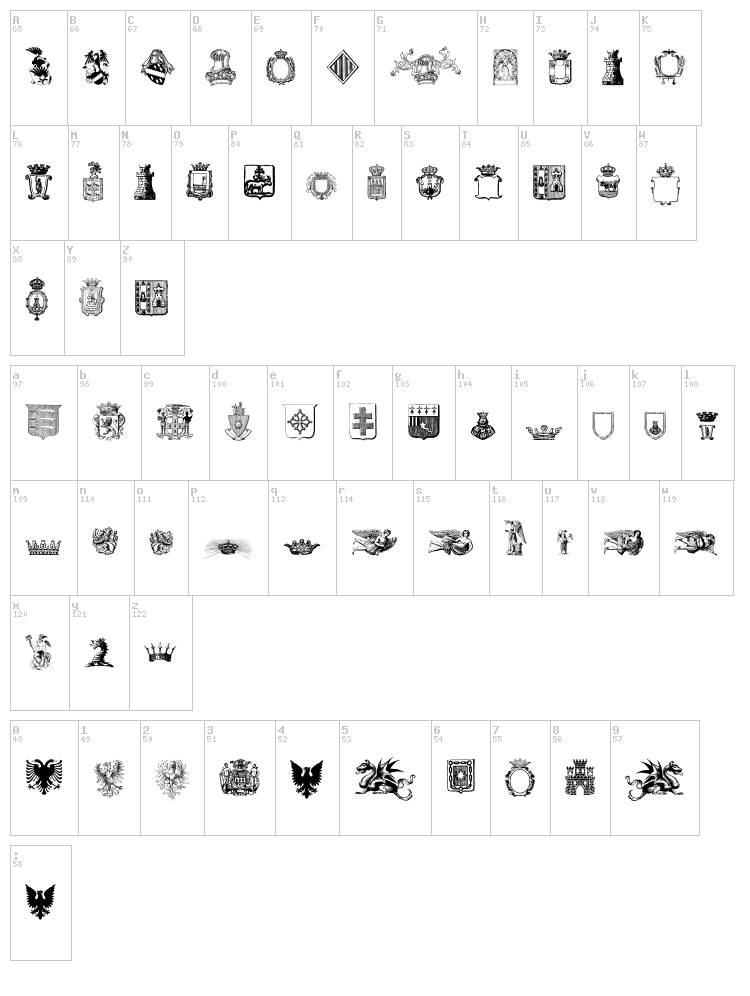 Free Medieval font map